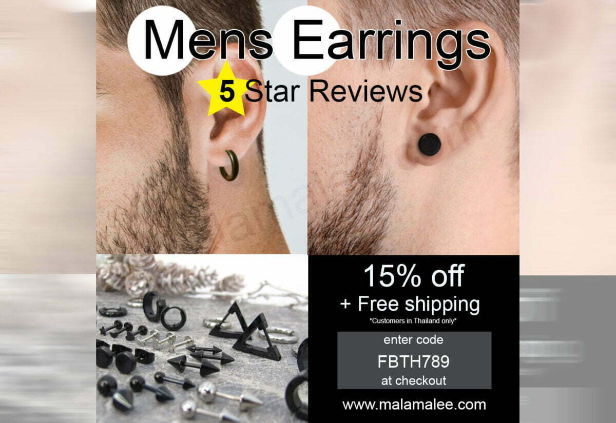 Ad - mens earrings ad 1