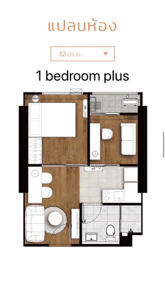 1 bedroom plus layout