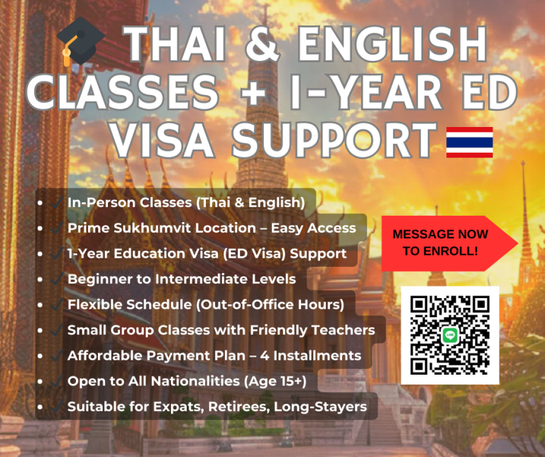 🇹🇭 Learn Thai or English in Bangkok!