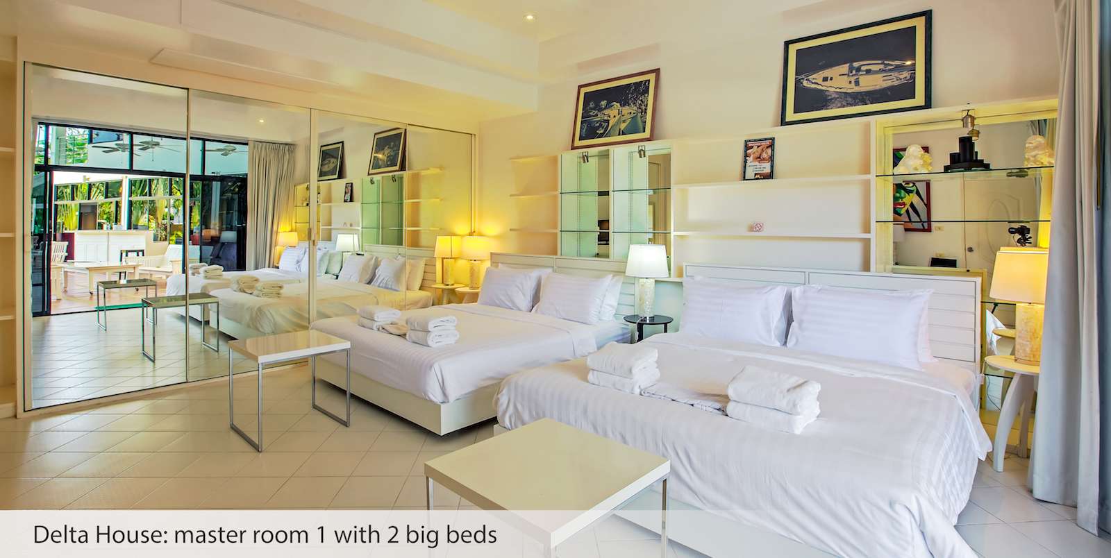 Delta House master room with big beds