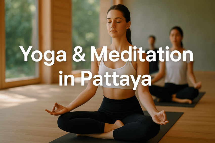 Woman meditating in a tropical yoga studio in Pattaya — featured image for yoga and mindfulness guide