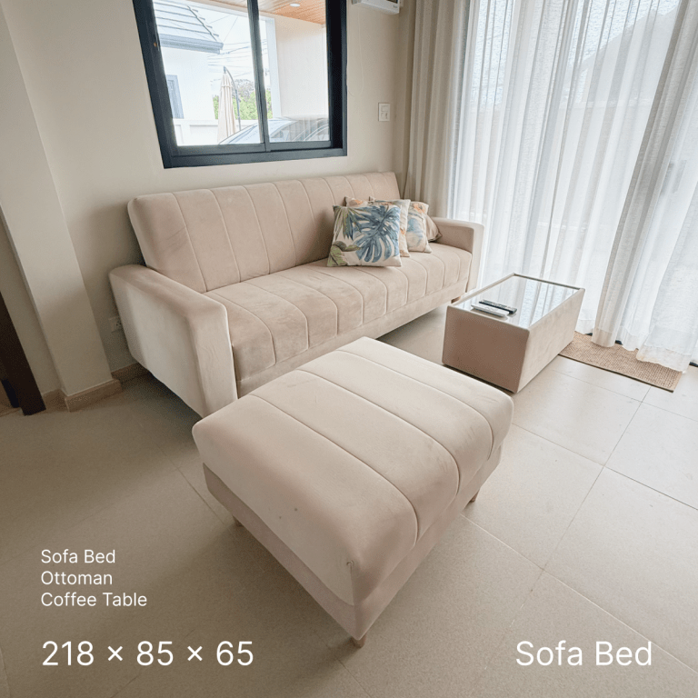 Sofa Bed with Ottoman Set