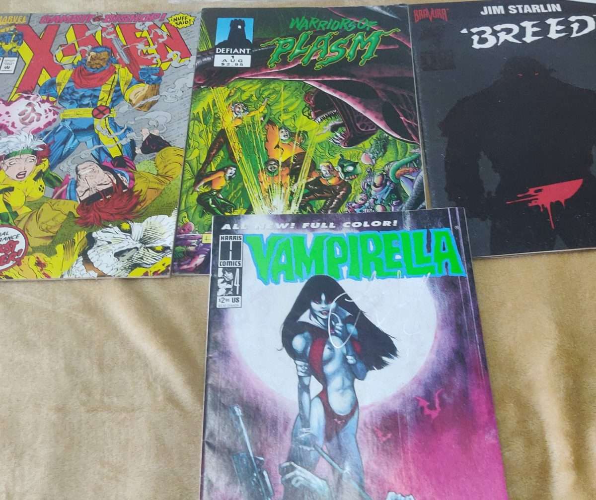 90s Comic Collection – Signed Vampirella + X-Men Gambit vs Bishop