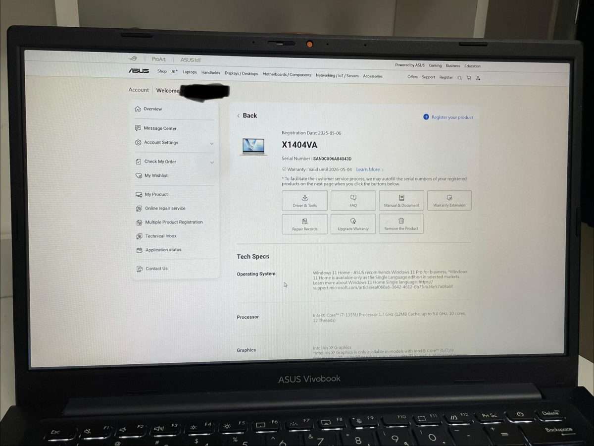 ASUS Vivobook 14 i7-1355U • 16GB • 512GB • English keyboard • Like-new • Official Asus Warranty Available — photo 3