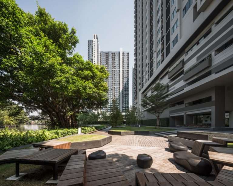Condo for sale and Rent, The Stage Taopoon  18th floor north-facing balcony with pool view. at Tao poon Bang Sue