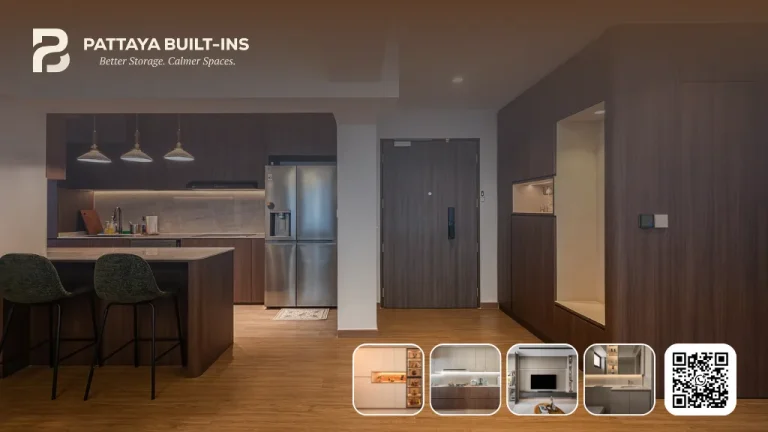 Custom Built-In Furniture in Pattaya – TV Cabinets, Wardrobes, Kitchens, and Storage