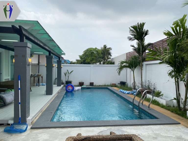 Single house, Pool Villa, for rent, Huai Yai, 3 bedrooms, for rent, 37,000 baht.