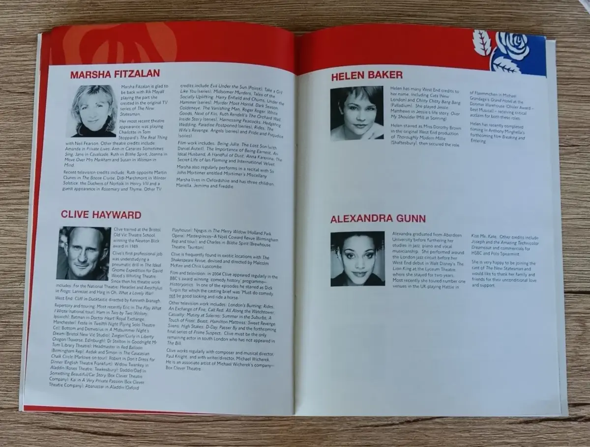 British Comedy Memorabilia: Dual-Signed Rik Mayall “The New Statesman” Program (2006 Tour) — photo 3