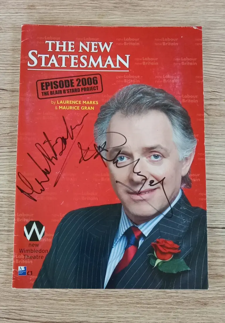 British Comedy Memorabilia: Dual-Signed Rik Mayall “The New Statesman” Program (2006 Tour)