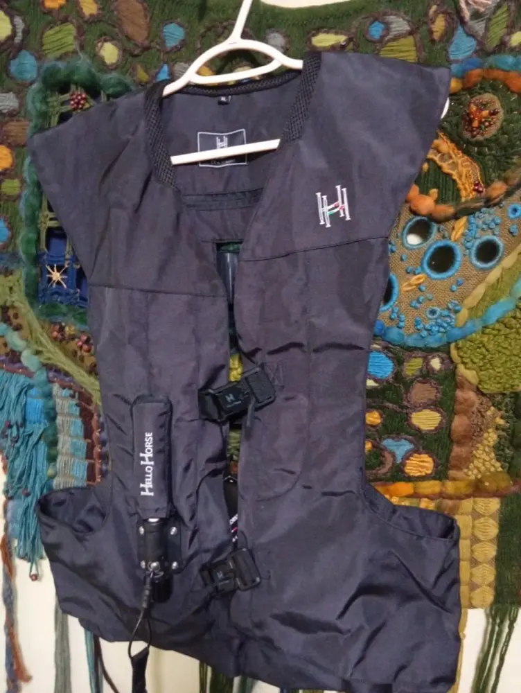 Hello Horse airbag safety vest &mdash; BRAND NEW, 2 available (XS + XL) + riding boots