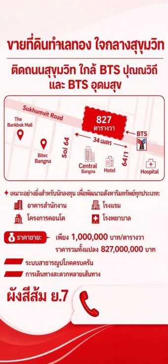 Commercial building for sale   827 sq.wah about 3,308 sqm.in a prime location near the BTS Skytrain, Sukhumvit area, between Udom Suk and Punnawithi. — photo 2