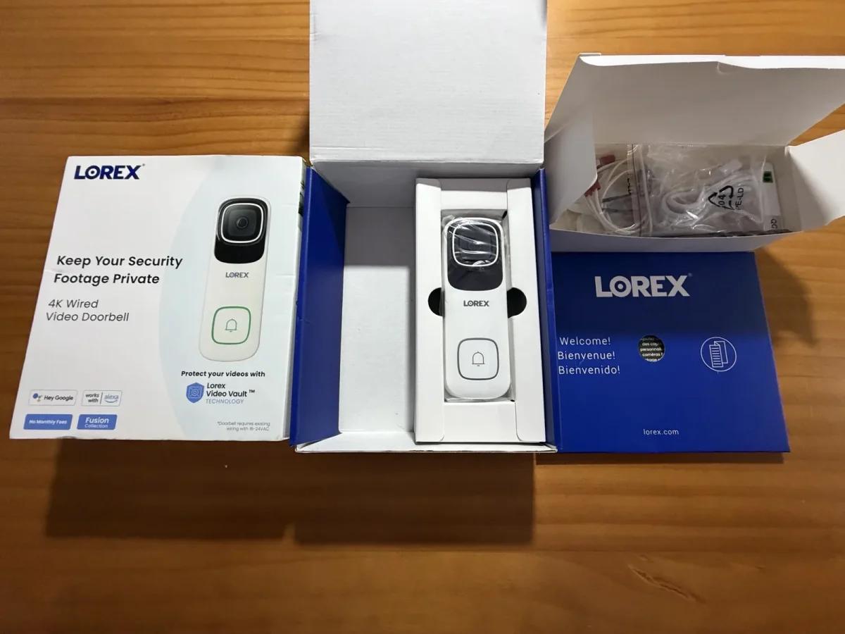 กริ่งประตูวิดีโอ Lorex 4K เปิดกล่อง ไม่เคยติดตั้ง | Lorex 4K Wired Video Doorbell — photo 1