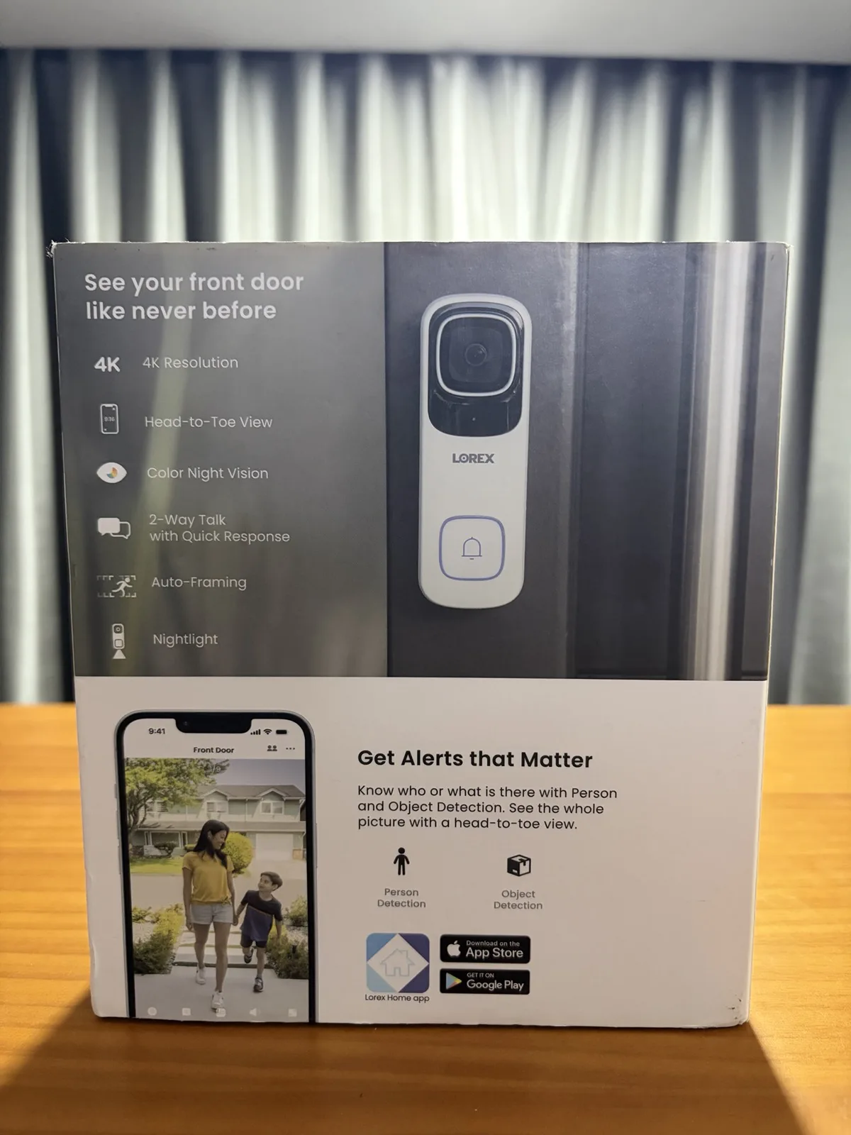 กริ่งประตูวิดีโอ Lorex 4K เปิดกล่อง ไม่เคยติดตั้ง | Lorex 4K Wired Video Doorbell — photo 3