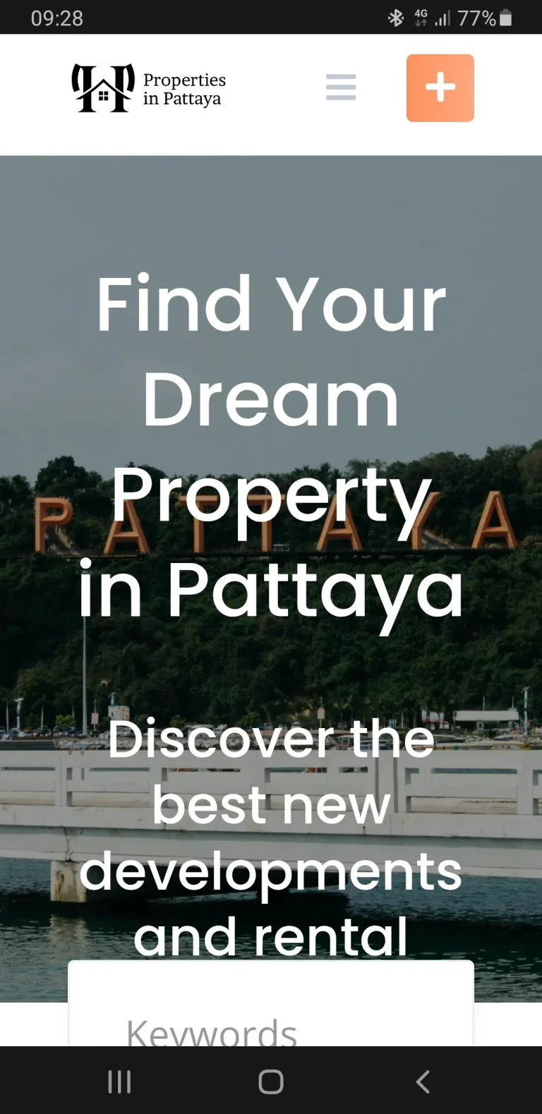 Real Estate website in Pattaya on offer