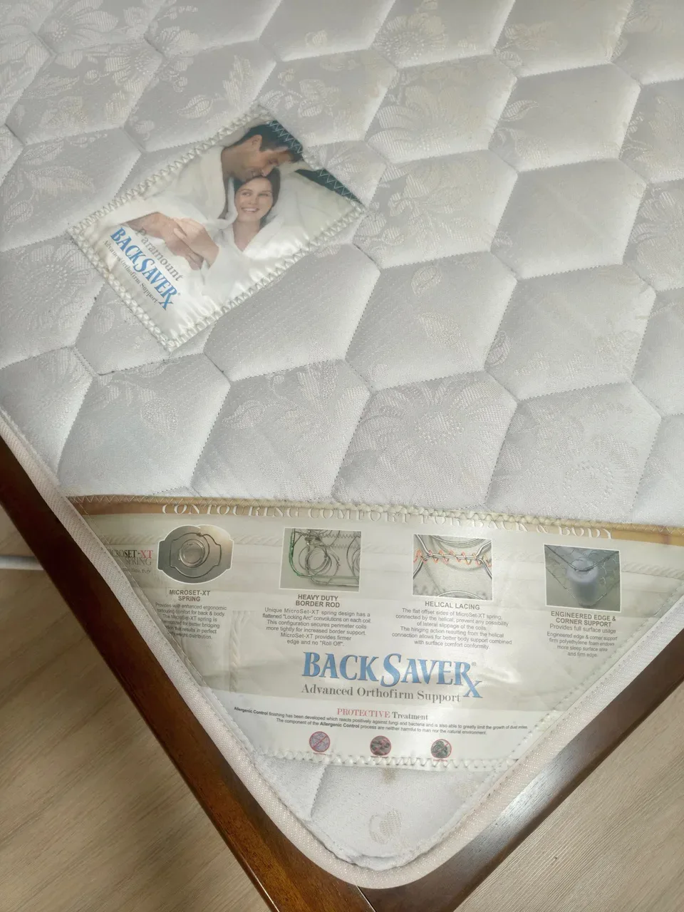 Solid Teak Wood Single Bed (90×200) + Premium BackSaver Mattress – Like New! — photo 2